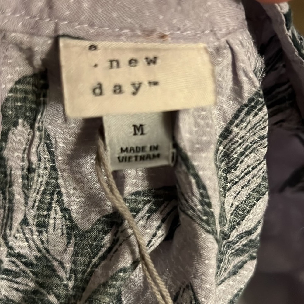 a new day Peasant Bohemian Lavender Shift Dress NWOT - Picture 6 of 7